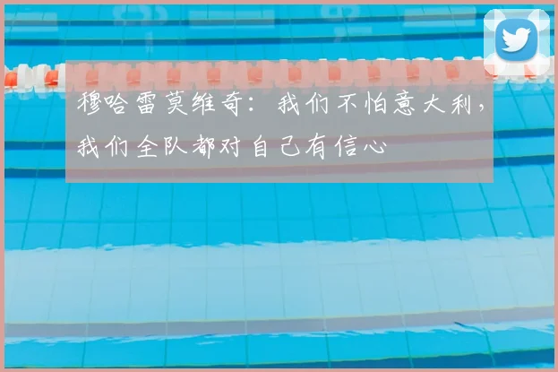 穆哈雷莫维奇：我们不怕意大利，我们全队都对自己有信心